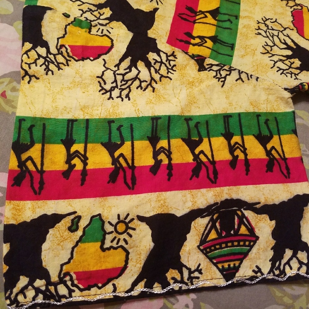 Dashiki African Continent Print, - Picture 7 of 8